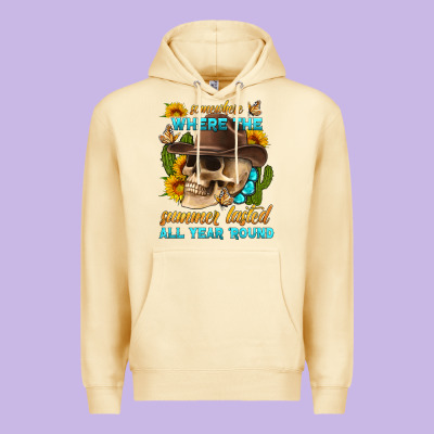 Somewhere Where The Summer Lasted All Year 'round Premium Hoodie Designed By Hra Design Shop