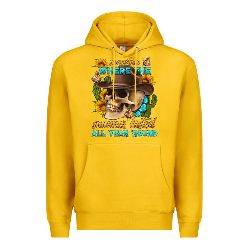 Somewhere Where The Summer Lasted All Year 'round Premium Hoodie by HRA Design Shop | Teevron