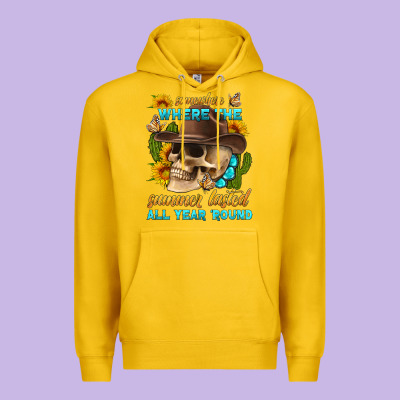 Somewhere Where The Summer Lasted All Year 'round Premium Hoodie Designed By Hra Design Shop