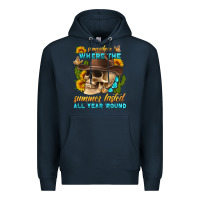 Navy somewhere where the summer lasted all year 'round Premium Hoodie - HRA Design Shop