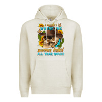 Oatmeal Heather somewhere where the summer lasted all year 'round Premium Hoodie - HRA Design Shop