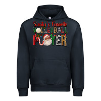 Navy afro santa's favorite volleyball player for christ Urban Hoodie - FaDigitalArtStudio