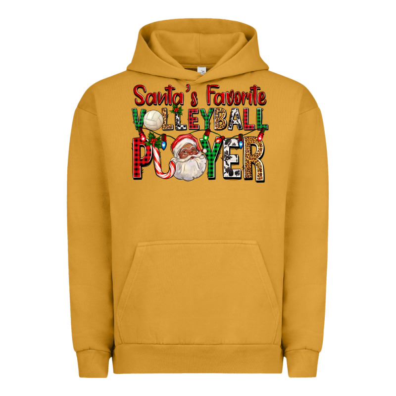Afro Santa's Favorite Volleyball Player For Christ Urban Hoodie by FaDigitalArtStudio | Teevron