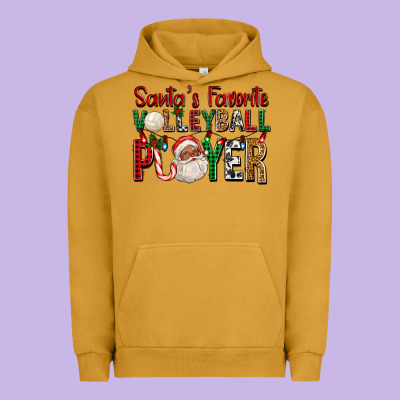 Afro Santa's Favorite Volleyball Player For Christ Urban Hoodie Designed By Fadigitalartstudio