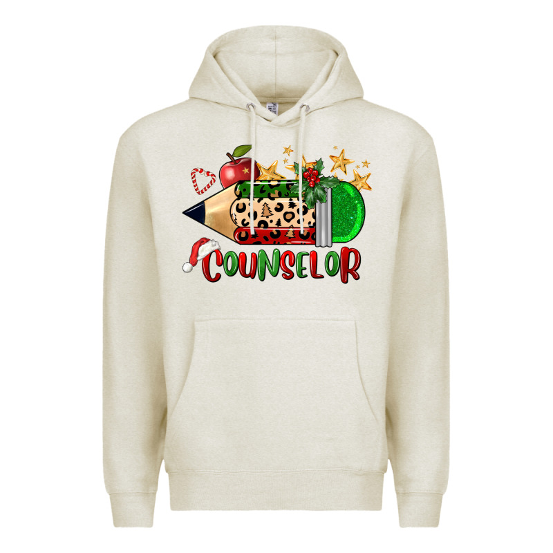 Christmas Counselor Pencil Premium Hoodie by FaDigitalArtStudio | Teevron