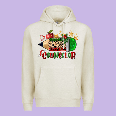 Christmas Counselor Pencil Premium Hoodie Designed By Fadigitalartstudio