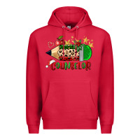 Cardinal christmas counselor pencil Premium Hoodie - FaDigitalArtStudio