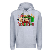 Heather Grey christmas counselor pencil Premium Hoodie - FaDigitalArtStudio