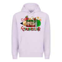 Lilac christmas counselor pencil Premium Hoodie - FaDigitalArtStudio