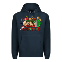 Navy christmas counselor pencil Premium Hoodie - FaDigitalArtStudio