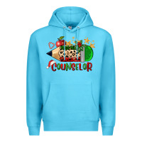 Ocean Blue christmas counselor pencil Premium Hoodie - FaDigitalArtStudio