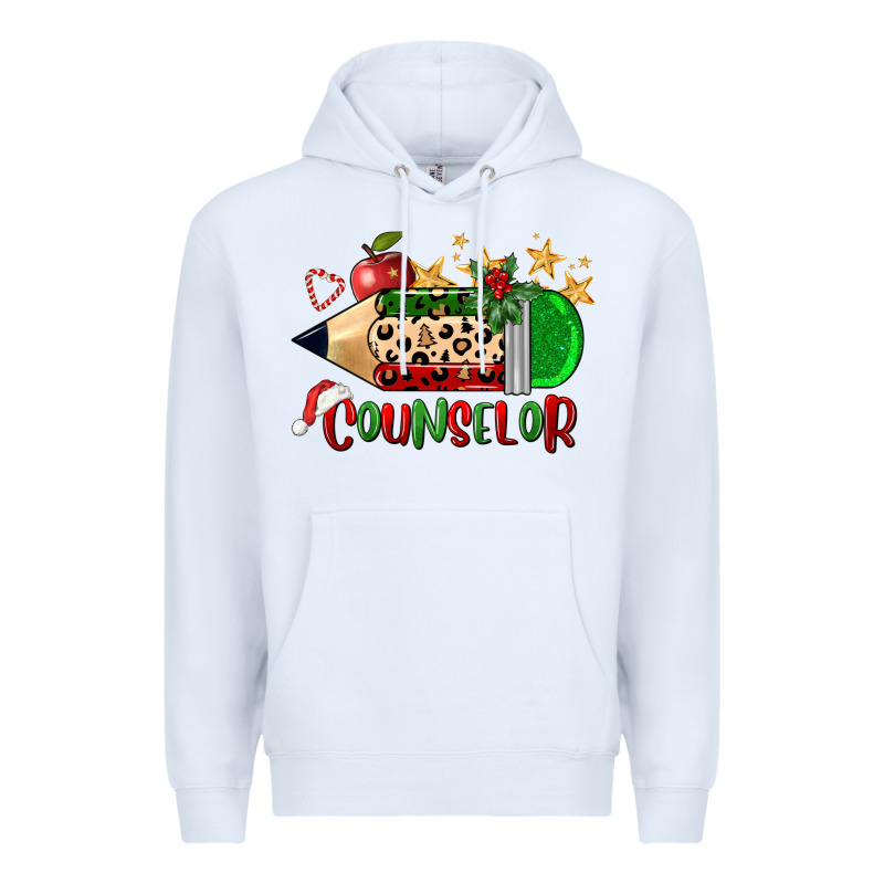 Christmas Counselor Pencil Premium Hoodie by FaDigitalArtStudio | Teevron