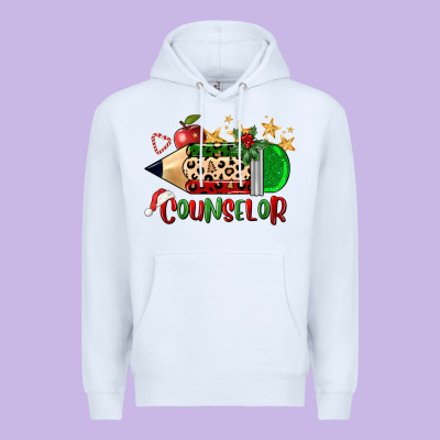 Christmas Counselor Pencil Premium Hoodie Designed By Fadigitalartstudio