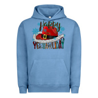 Pigment Pebble Blue happy yeehawliday Urban Hoodie - CowhideDigitalArt
