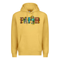 Antique Gold faith with cross and sunflower Premium Hoodie - HRA Design Shop
