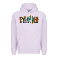 Lilac faith with cross and sunflower Premium Hoodie - HRA Design Shop