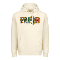 Sandshell faith with cross and sunflower Premium Hoodie - HRA Design Shop