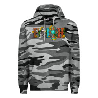 Slate Camo faith with cross and sunflower Premium Hoodie - HRA Design Shop