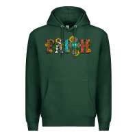 Sports Green faith with cross and sunflower Premium Hoodie - HRA Design Shop