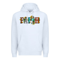 White faith with cross and sunflower Premium Hoodie - HRA Design Shop