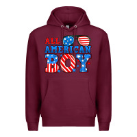 Burgundy All American boy Premium Hoodie - Neo Western