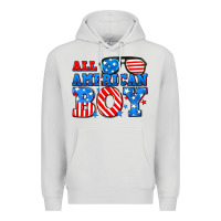 Dove Grey All American boy Premium Hoodie - Neo Western