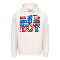 Pale Pink All American boy Premium Hoodie - Neo Western