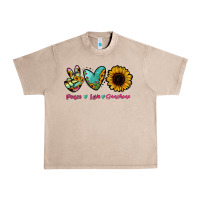 French Oak Peace Love Sunshine Urban Heavy Tee - RanaPortraitStore