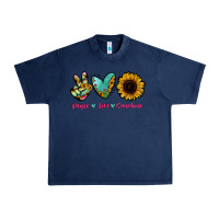 Navy Peace Love Sunshine Urban Heavy Tee - RanaPortraitStore