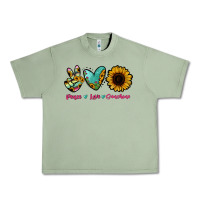 Oil Green Peace Love Sunshine Urban Heavy Tee - RanaPortraitStore