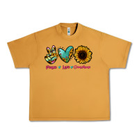 Peanut Butter Peace Love Sunshine Urban Heavy Tee - RanaPortraitStore