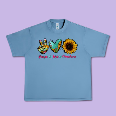 Peace Love Sunshine Urban Heavy Tee Designed By Ranaportraitstore