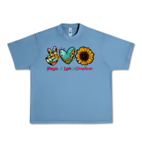 Pebble Blue Peace Love Sunshine Urban Heavy Tee - RanaPortraitStore