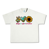 Pistachio Peace Love Sunshine Urban Heavy Tee - RanaPortraitStore
