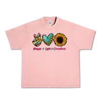 Salmon Peace Love Sunshine Urban Heavy Tee - RanaPortraitStore