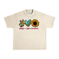 Sandshell Peace Love Sunshine Urban Heavy Tee - RanaPortraitStore