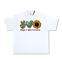 White Peace Love Sunshine Urban Heavy Tee - RanaPortraitStore