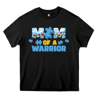 Black LIL Autism Mom Heavy Core Tee - CowhideDigitalArt