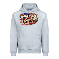 Heather Grey 4th of July 1776 Urban Hoodie - Neo Western