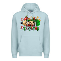 Blue Mist christmas educator pencil Premium Hoodie - FaDigitalArtStudio