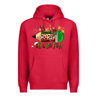 Cardinal christmas educator pencil Premium Hoodie - FaDigitalArtStudio