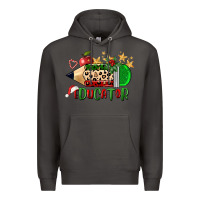 Smoke christmas educator pencil Premium Hoodie - FaDigitalArtStudio