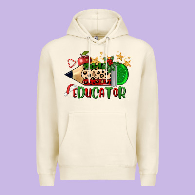 Christmas Educator Pencil Premium Hoodie Designed By Fadigitalartstudio