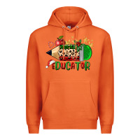Carrot christmas educator pencil Premium Hoodie - FaDigitalArtStudio