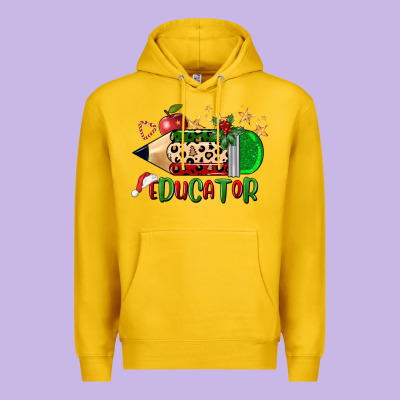 Christmas Educator Pencil Premium Hoodie Designed By Fadigitalartstudio