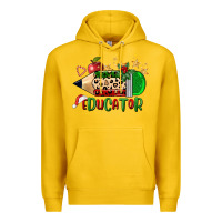 Lemon christmas educator pencil Premium Hoodie - FaDigitalArtStudio