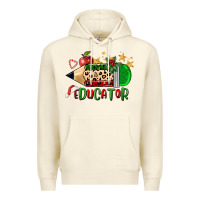Sandshell christmas educator pencil Premium Hoodie - FaDigitalArtStudio