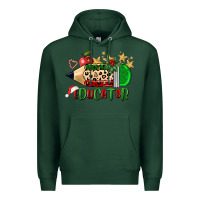 Sports Green christmas educator pencil Premium Hoodie - FaDigitalArtStudio