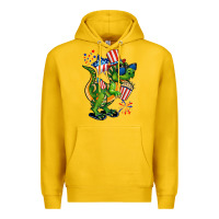 Lemon 4th of July T-Rex Premium Hoodie - CowGirlArtShop