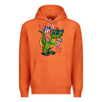 Carrot 4th of July T-Rex Premium Hoodie - CowGirlArtShop